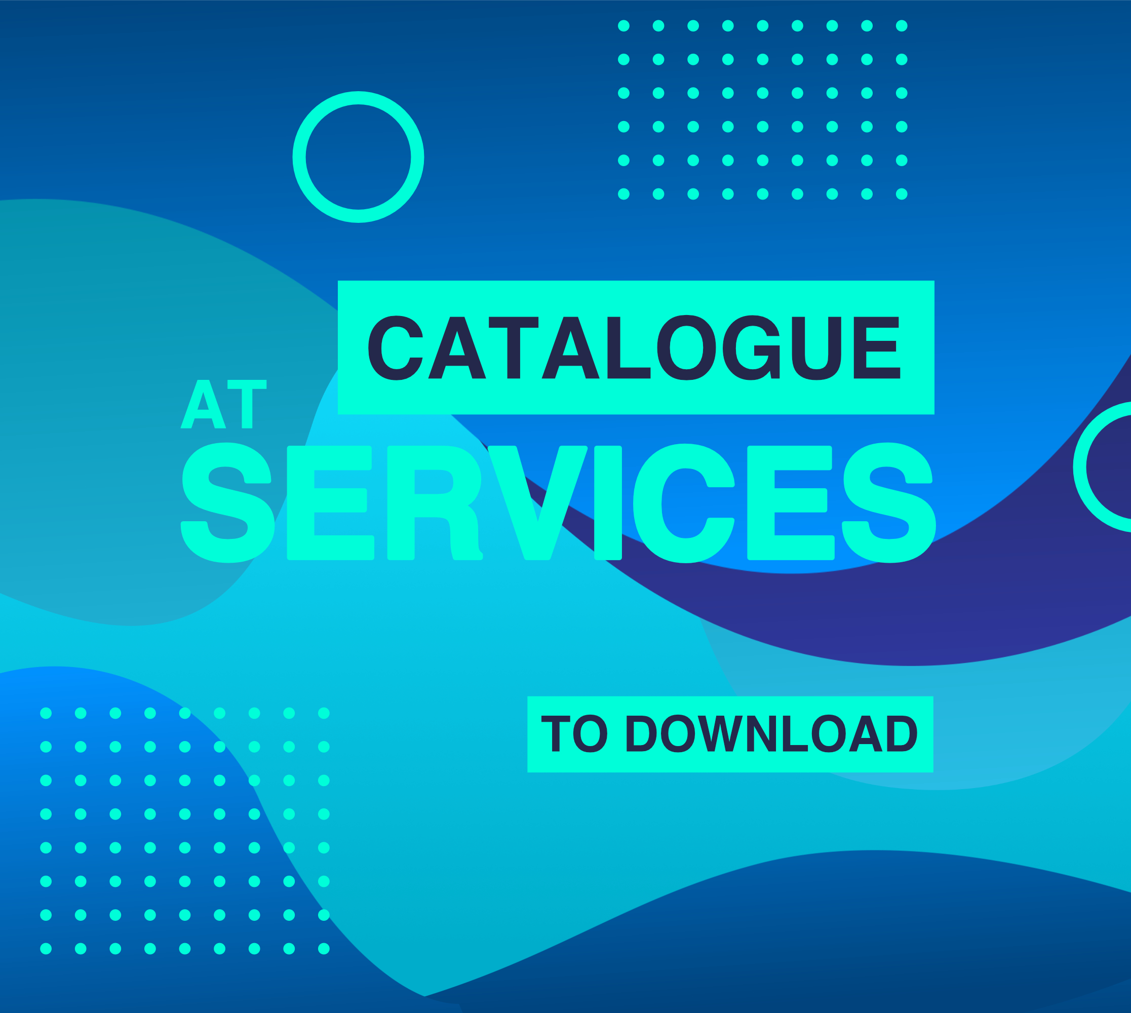 Banner de catalogo de servicios en inglés