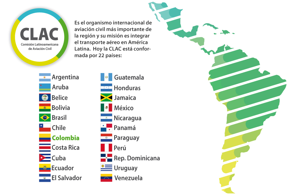 Colombia elegida presidente de la Comisión Latinoamericana de Aviación Civil, CLAC