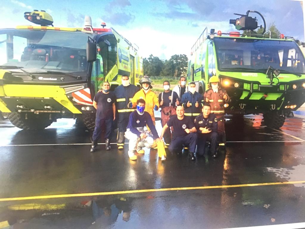 NOTICIA: Bomberos de aeropuerto de Popayán capacitan a bomberos de Miranda Cauca