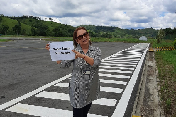 or Mélida Escobar del aeropuerto de Remedios en Antioquia